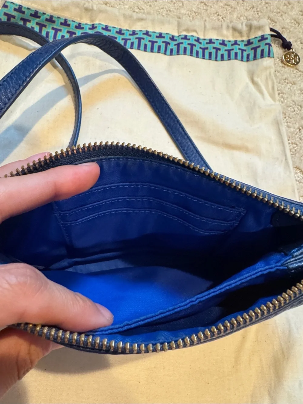 Blue Tory Burch crossbody bag